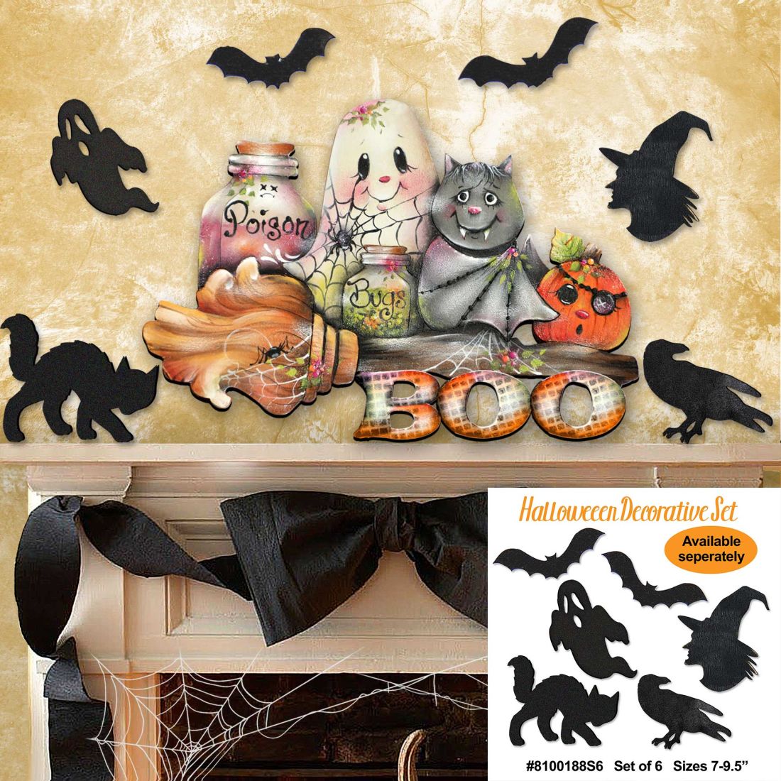Brunhilda's Broom Halloween Door & Wall Decor