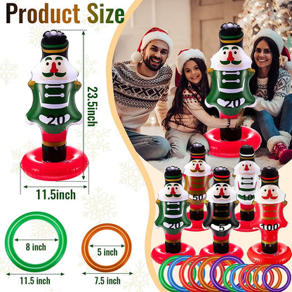 5-Pack Christmas Nutcrackers Ring Toss Game