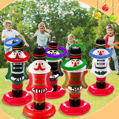 5-Pack Christmas Nutcrackers Ring Toss Game