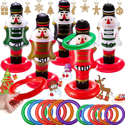 5-Pack Christmas Nutcrackers Ring Toss Game