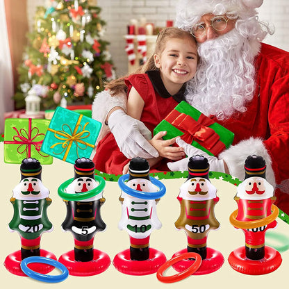 5-Pack Christmas Nutcrackers Ring Toss Game