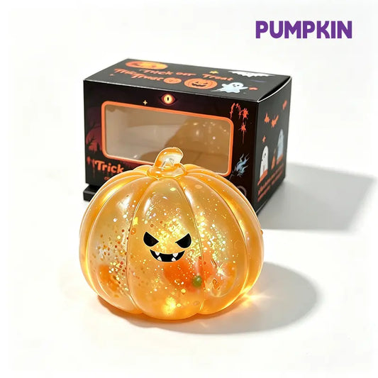 Unisex Halloween TPR Squishy Toy Set - Spooky Ghost/Demon, Bat & Pumpkin Designs, Slow-Rise Stress Relief Fidget Toys, Funny Party Favors & Trick-Or-Treat Bag Fillers
