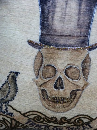 Halloween Embroidered Throw Pillow 20" x 20"