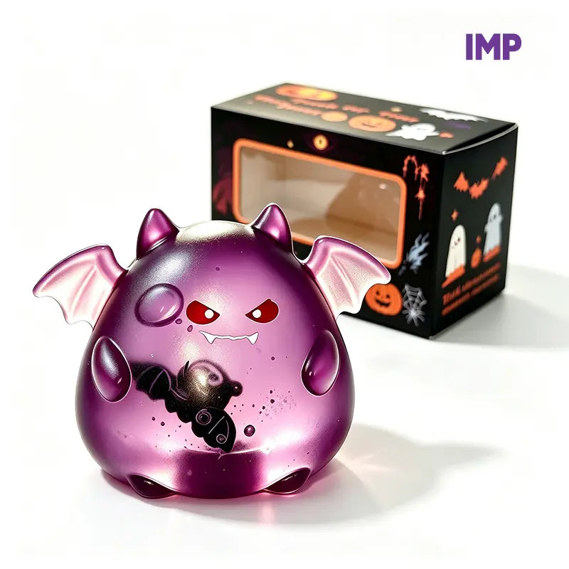 Unisex Halloween TPR Squishy Toy Set - Spooky Ghost/Demon, Bat & Pumpkin Designs, Slow-Rise Stress Relief Fidget Toys, Funny Party Favors & Trick-Or-Treat Bag Fillers