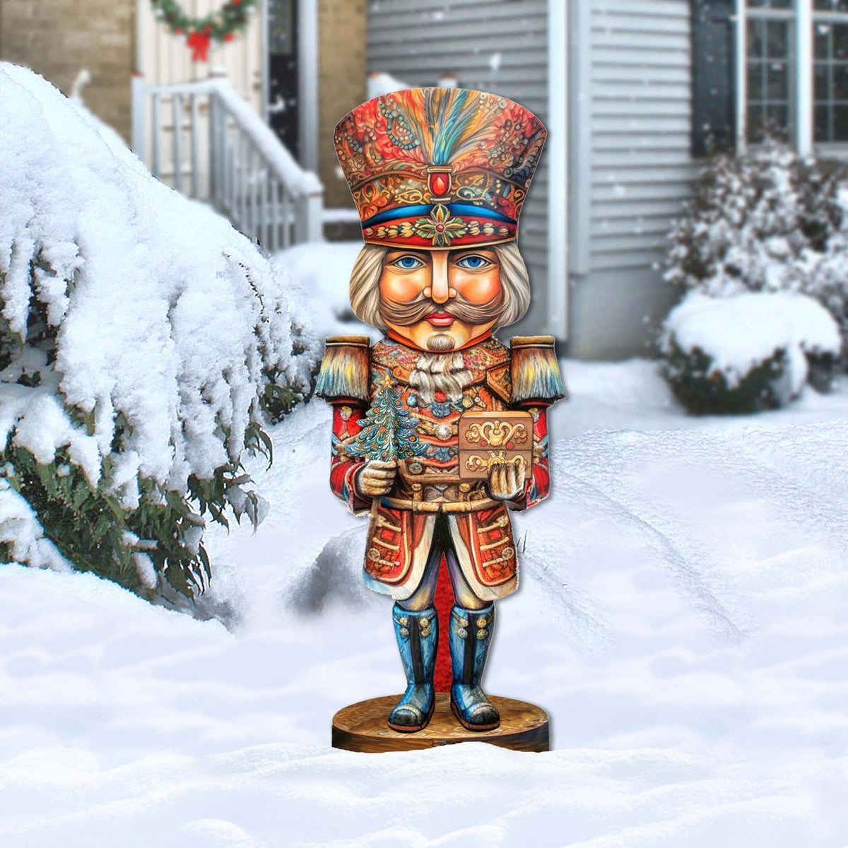 Nutcracker with a Heartwarming Surprise Outdoor Decor by G. Debrekht