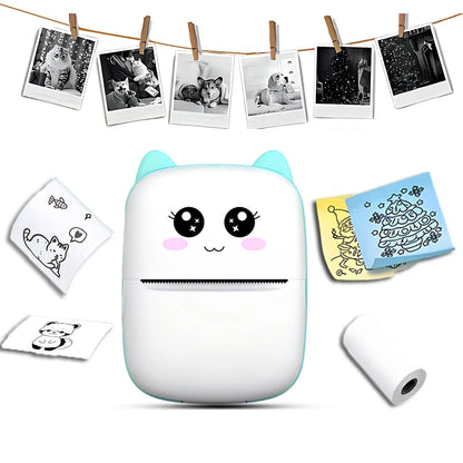 Mini Portable Thermal Printer — Instant Print for Photos, Labels & Notes, Wireless, USB Charging
