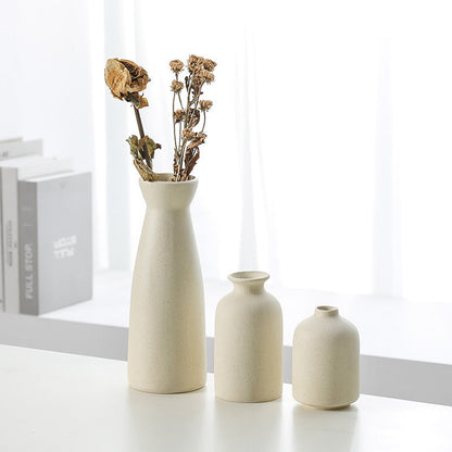 Modern Minimalist Ceramic Vase Set (3-Piece)