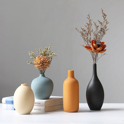 Modern Minimalist Ceramic Vase Set (4-Piece)