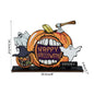Halloween Wooden Pendant Ornaments — Pumpkin, Ghost & Trick-or-Treat Door & Party Decor