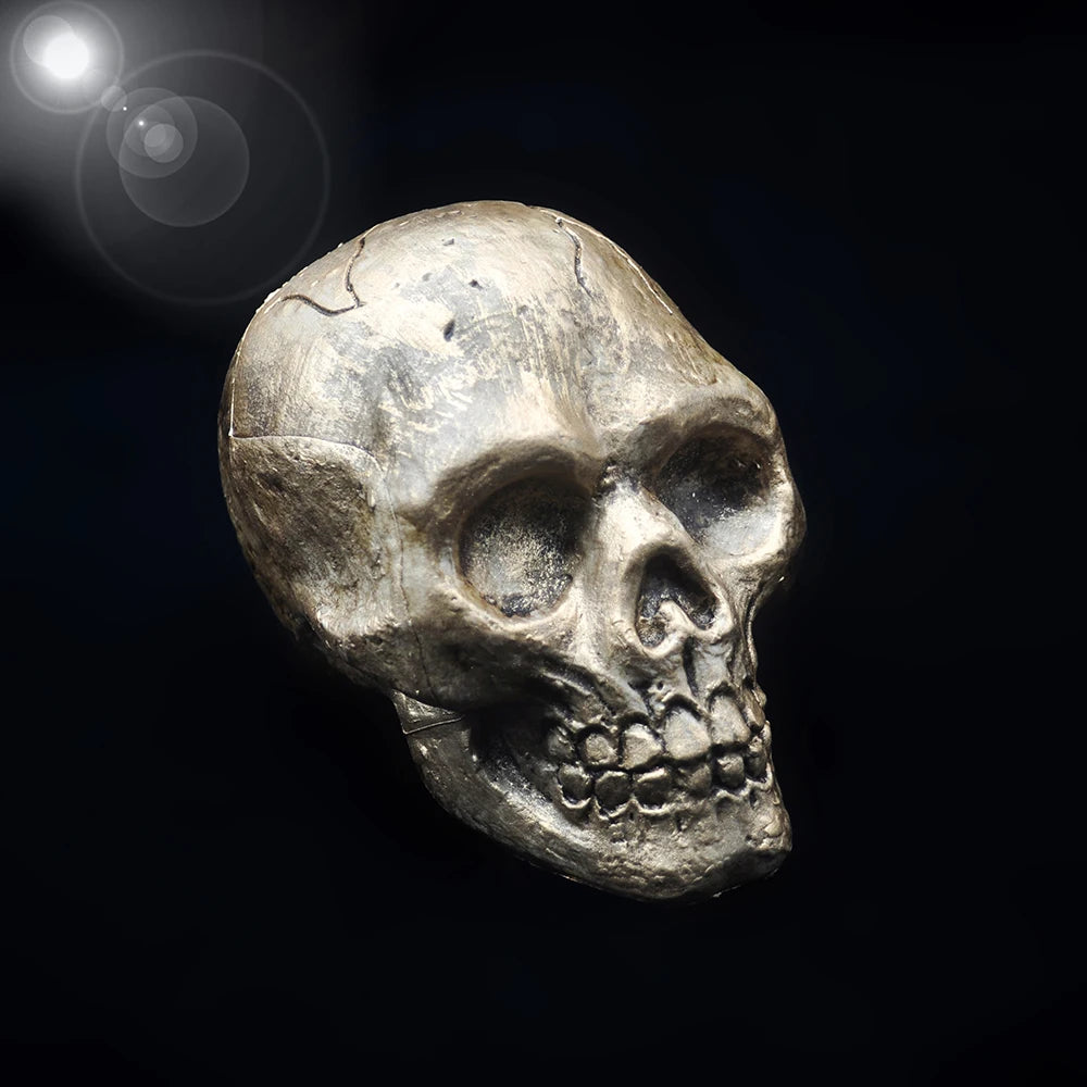Hand-Painted Halloween Skull Prop — Haunted House, Party & Spooky Display Ornament
