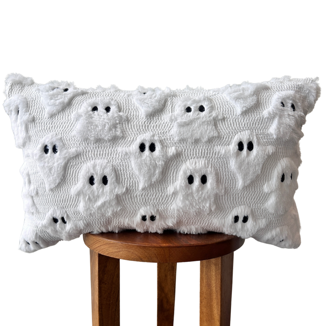 Spooky Ghost Lumbar Pillow Cover
