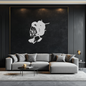 Geisha Skull Fusion Metal Wall Art – Japanese Gothic Home Decor- KAF575