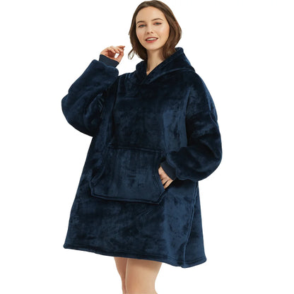 Winter Sherpa Blanket With Sleeves Ultra Plush Fleece Sweatshirt Blanket Hoodie Pink Grey Wine Blue Warm Flannel Hooded Blankets