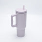 1pc 1200ml Leakproof 40oz Stainless Steel Tumbler with Handle and Straw Perfect for Outdoor Activities, Hiking, Running, Cycling