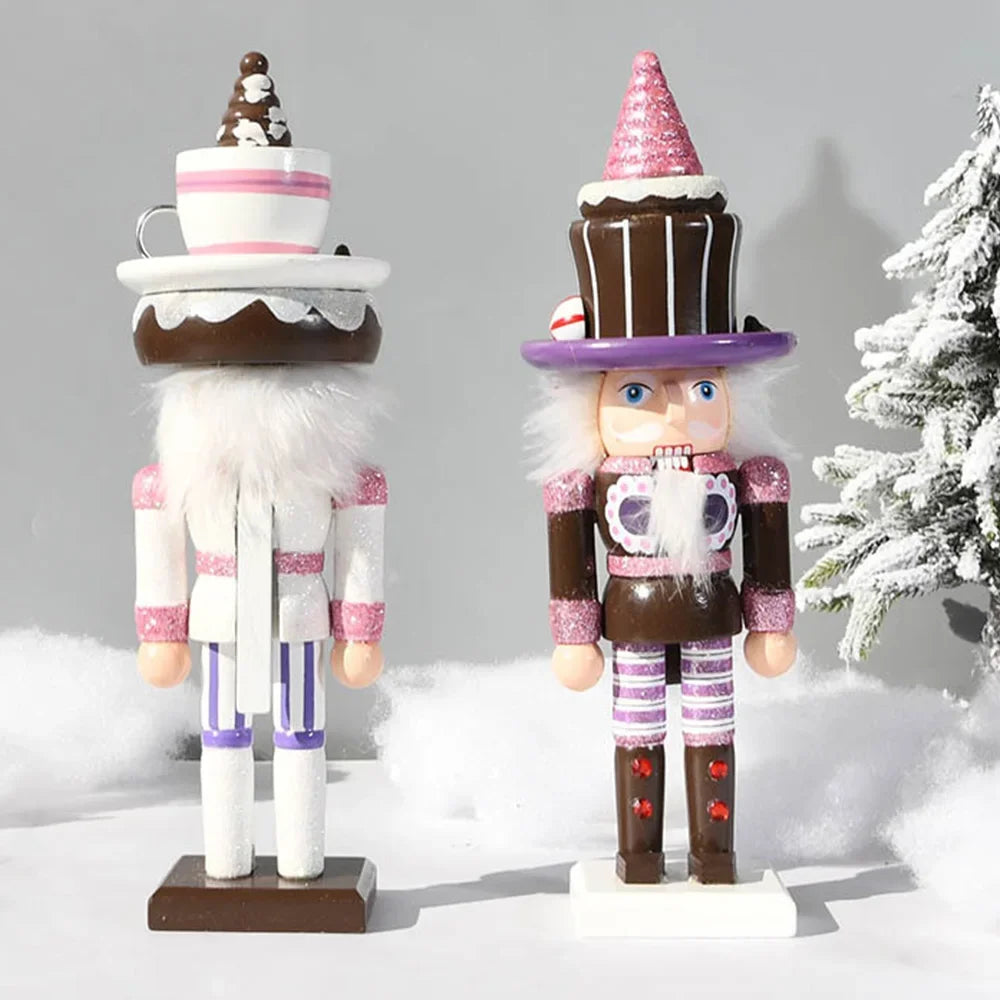 Classic Wooden Nutcracker Soldier Figurine — Hand-Painted Christmas Desktop Decor