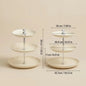 2/3 Tier Serving Tray Cake Stand Reusable Plastic Plates Serving Dishes Dessert Plate Fruit Bowl Snack Dish PET Food Tray Handle