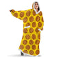 Suer Long Flannel Sherpa Wearable Blanket Winter Warm Blanket with Sleeves Hoodie Sweatshirts Oversized  TV Blanket Pullover