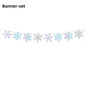 Christmas Snowflake Party Supplies Tableware Set Cups Plates Napkins Tablecloth Blue Purple Snowflake Birthday Decoration Props