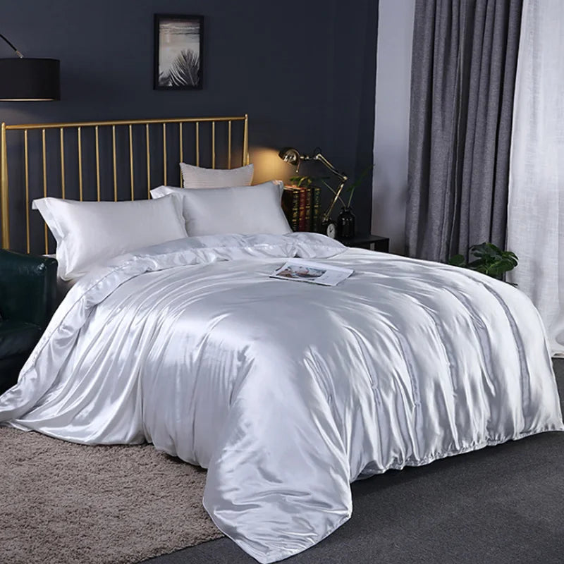 Silky Soft Duvet Cover Set with Zipper & Corner Ties