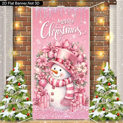 Christmas Door Cover Banner — Santa, Snowman & Holiday Designs