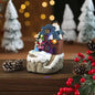 Christmas Lighted Music Box – Resin Santa Ornament for Home, Café & Holiday Gifting