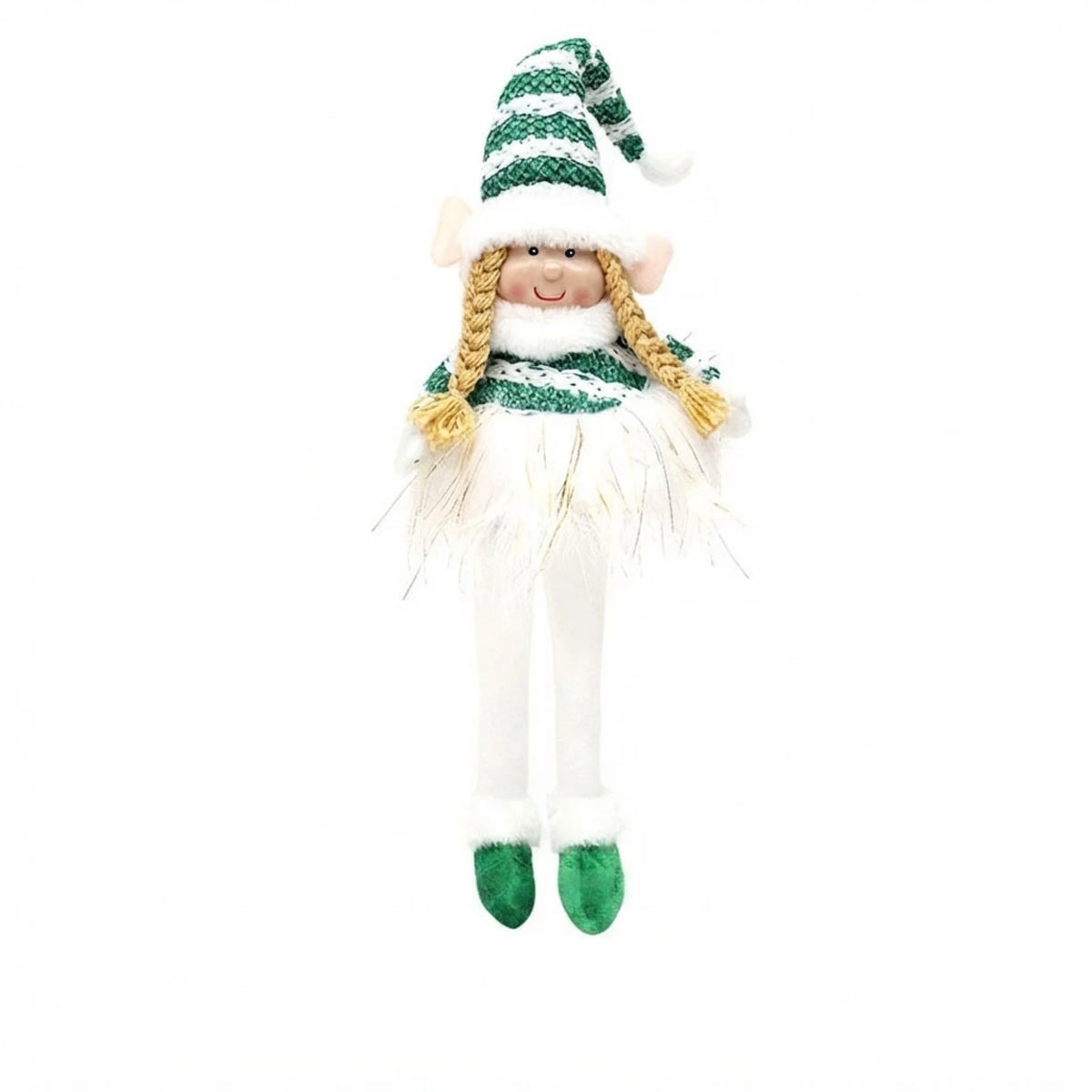 Christmas Elf Girl Plush Toy — Soft Stuffed Holiday Doll