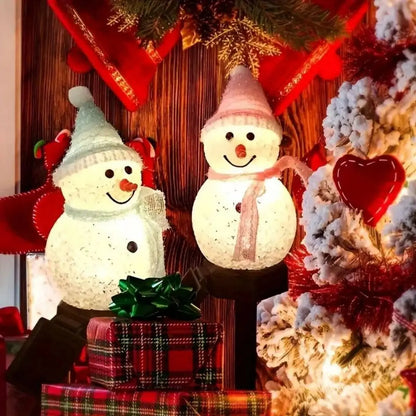 Solar Christmas Snowman Garden Light — Outdoor Lawn & Pathway Decor