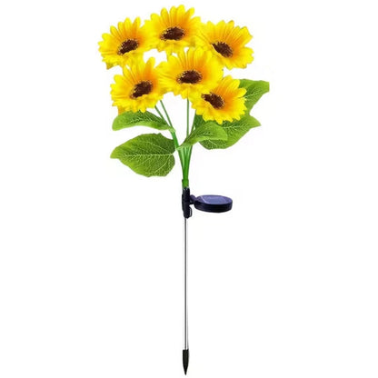 Solar Sunflower Garden Lights — Waterproof Outdoor Decor