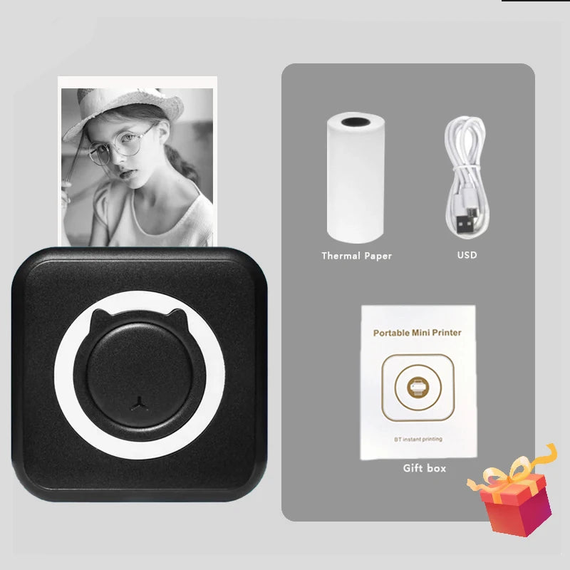 Mini Portable Thermal Photo & Label Printer — Wireless Bluetooth, 58mm, iOS & Android