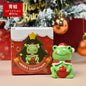 Christmas Resin Animal Figurine Ornament — Cute Holiday Desktop Decor