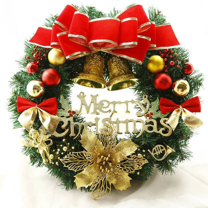Handmade Christmas Wreath — Lush Simulation Greenery Door & Window Decoration