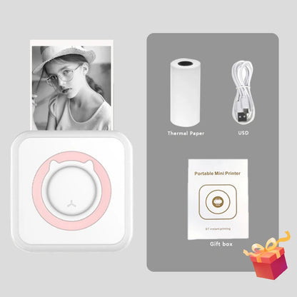Mini Portable Thermal Photo & Label Printer — Wireless Bluetooth, 58mm, iOS & Android