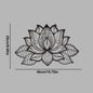 Lotus Flower Mandala Metal Wall Art — Large Black Home Decor