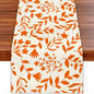 Fall Table Runner Printed Thanksgiving Maple Leaf Linen Runners, Seasonal Autumn Holiday Table Decor for Kitchen, Dining, Party