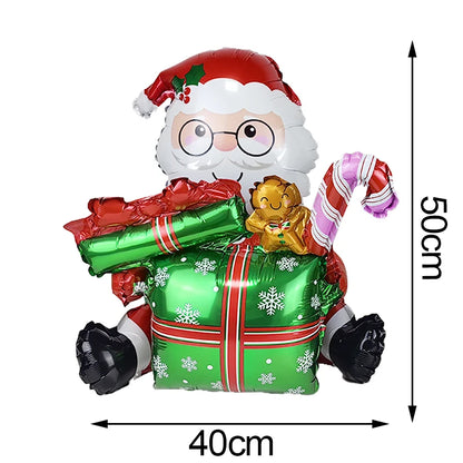 Christmas Standing Foil Balloons – Snowman, Reindeer, Santa & More