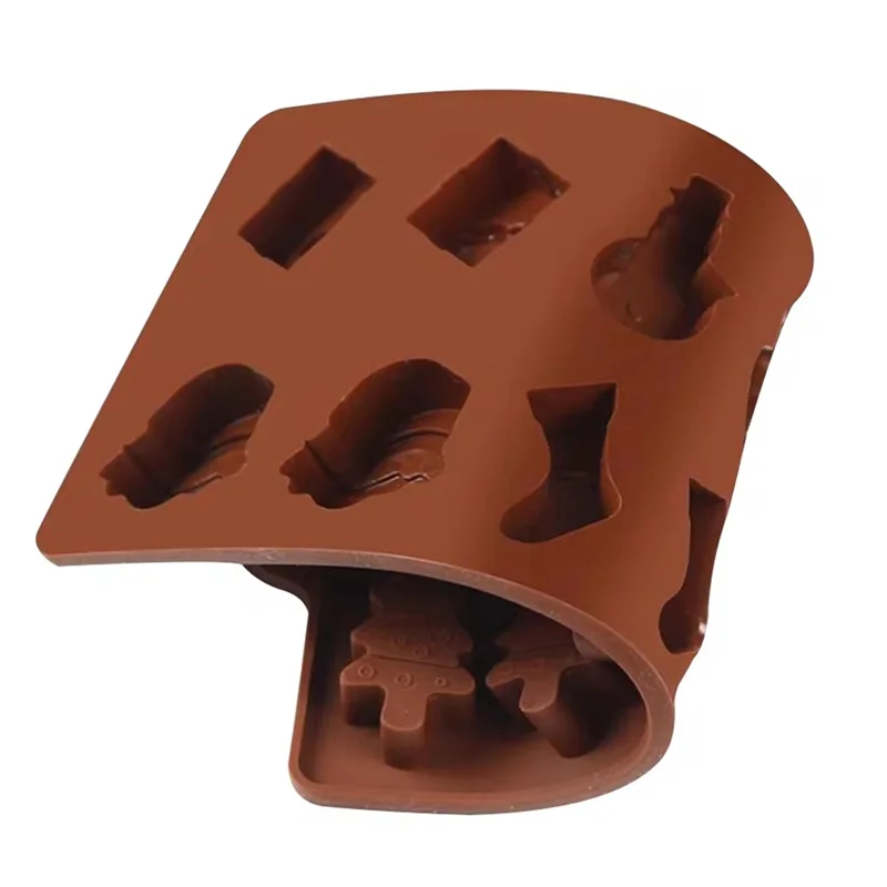 Christmas Silicone Baking Mold Set — Holiday Fondant & Chocolate Cake Decorating