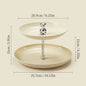 2/3 Tier Serving Tray Cake Stand Reusable Plastic Plates Serving Dishes Dessert Plate Fruit Bowl Snack Dish PET Food Tray Handle