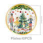 Christmas Nutcracker Theme Festival Party Decor Tableware Disposable Paper Plate Napkin Cup Kids Birthday Party Decor Supplies