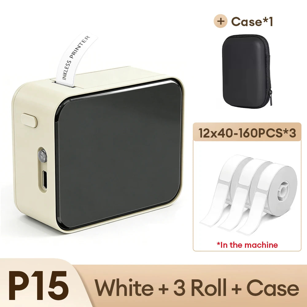 Marklife P15 Mini Bluetooth Label Printer — Portable Thermal Sticker Maker, No Ink Needed