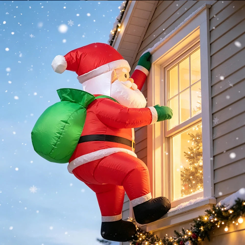 3.3 Ft Inflatable Dabbing Santa Claus – LED Lighted Outdoor Christmas Yard Décor