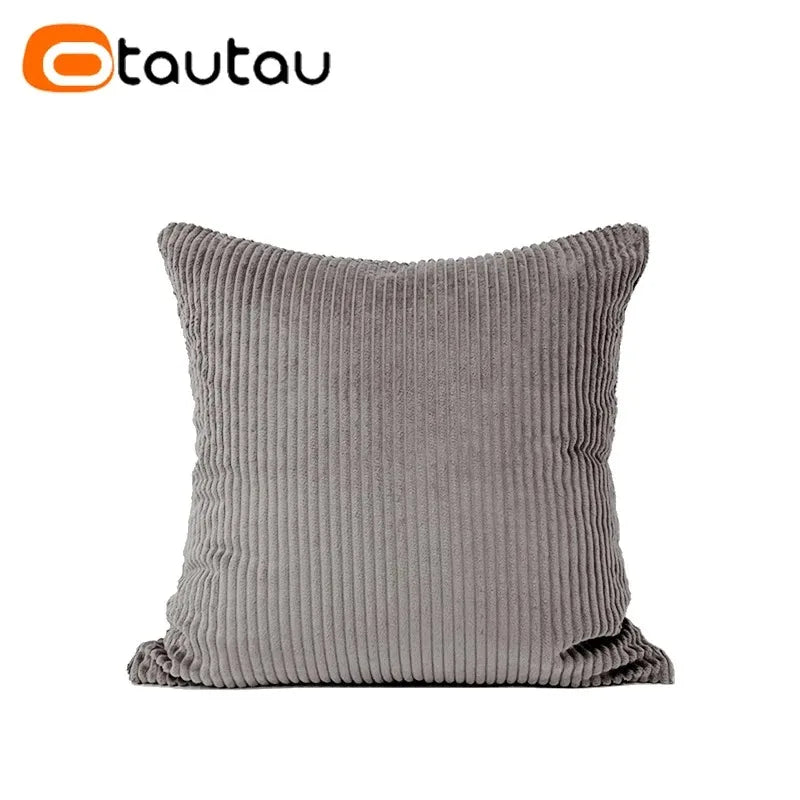 Cotton Corduroy Cushion Cover — Textured Throw Pillowcase, Insert Not Included
