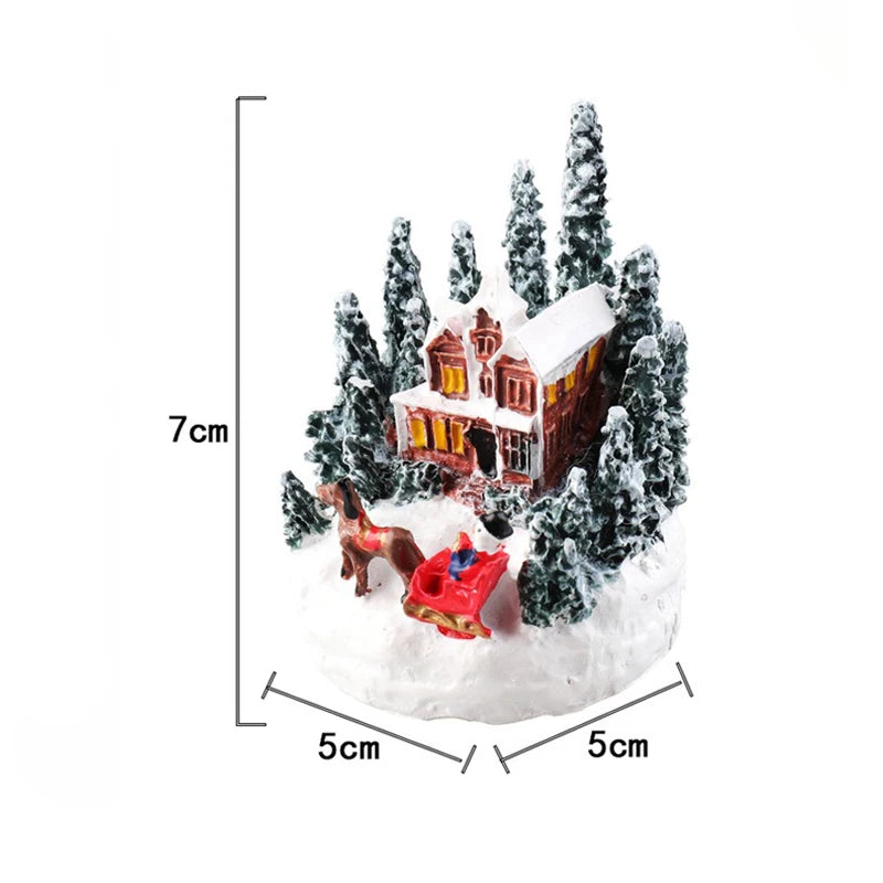 Christmas LED Micro Landscape House Night Light – Glowing Holiday Village Décor