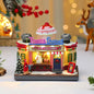 Christmas Lighted Music Box – Resin Santa Ornament for Home, Café & Holiday Gifting