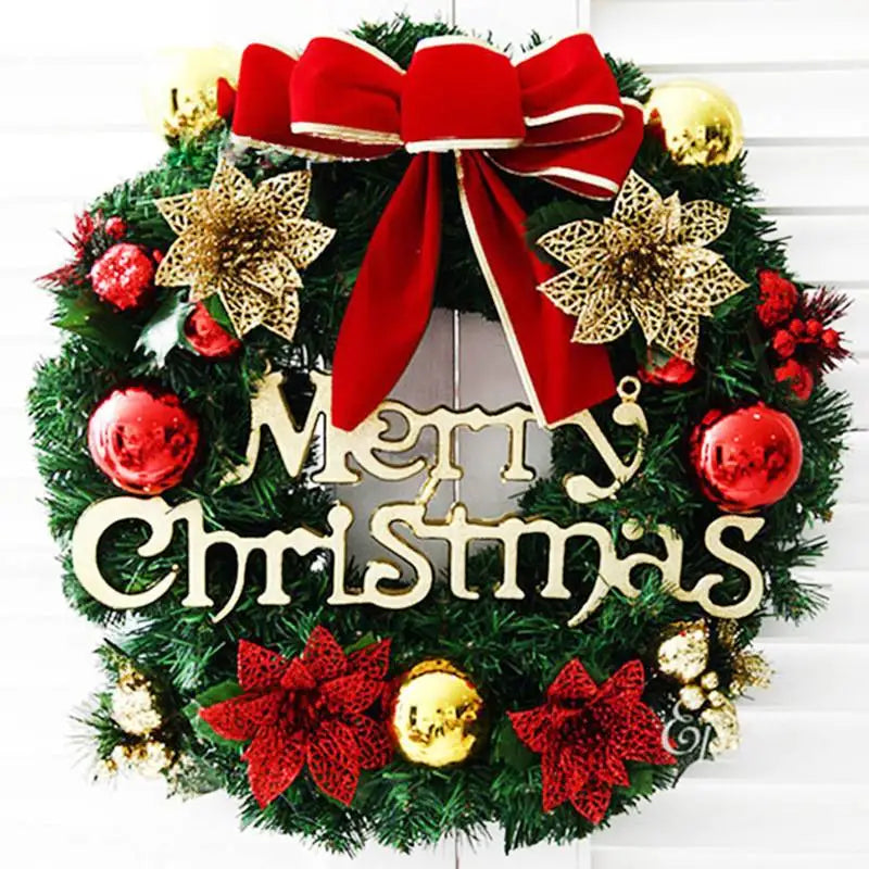 Handmade Christmas Wreath — Lush Simulation Greenery Door & Window Decoration