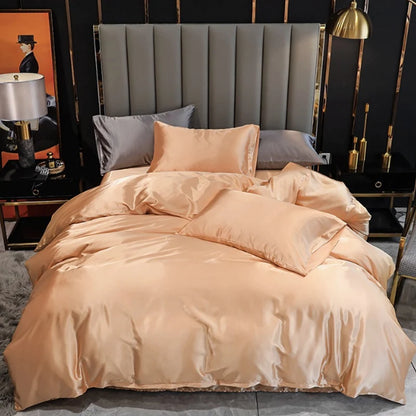 Silky Soft Duvet Cover Set with Zipper & Corner Ties