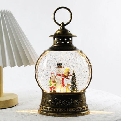 Crystal Ball Wind-Up Music Box — Rotating Christmas Scene Holiday Keepsake