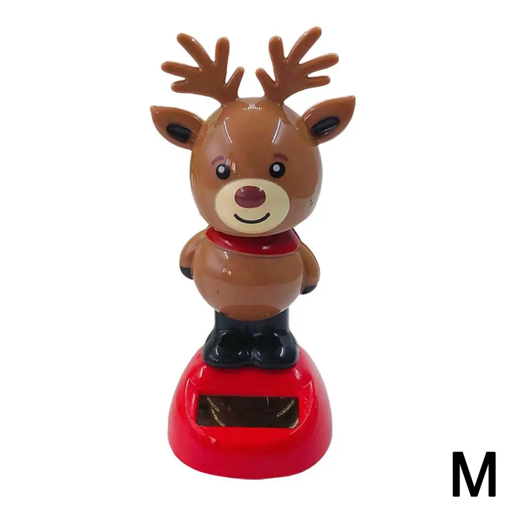 Solar Dancing Christmas Car Ornaments – Santa, Snowman, Reindeer & Tree Bobblehead Figures