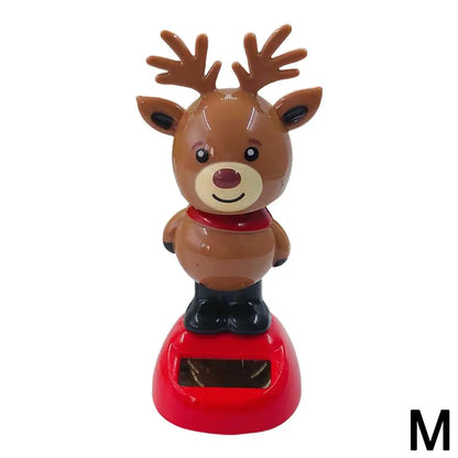 Solar Dancing Christmas Car Ornaments – Santa, Snowman, Reindeer & Tree Bobblehead Figures