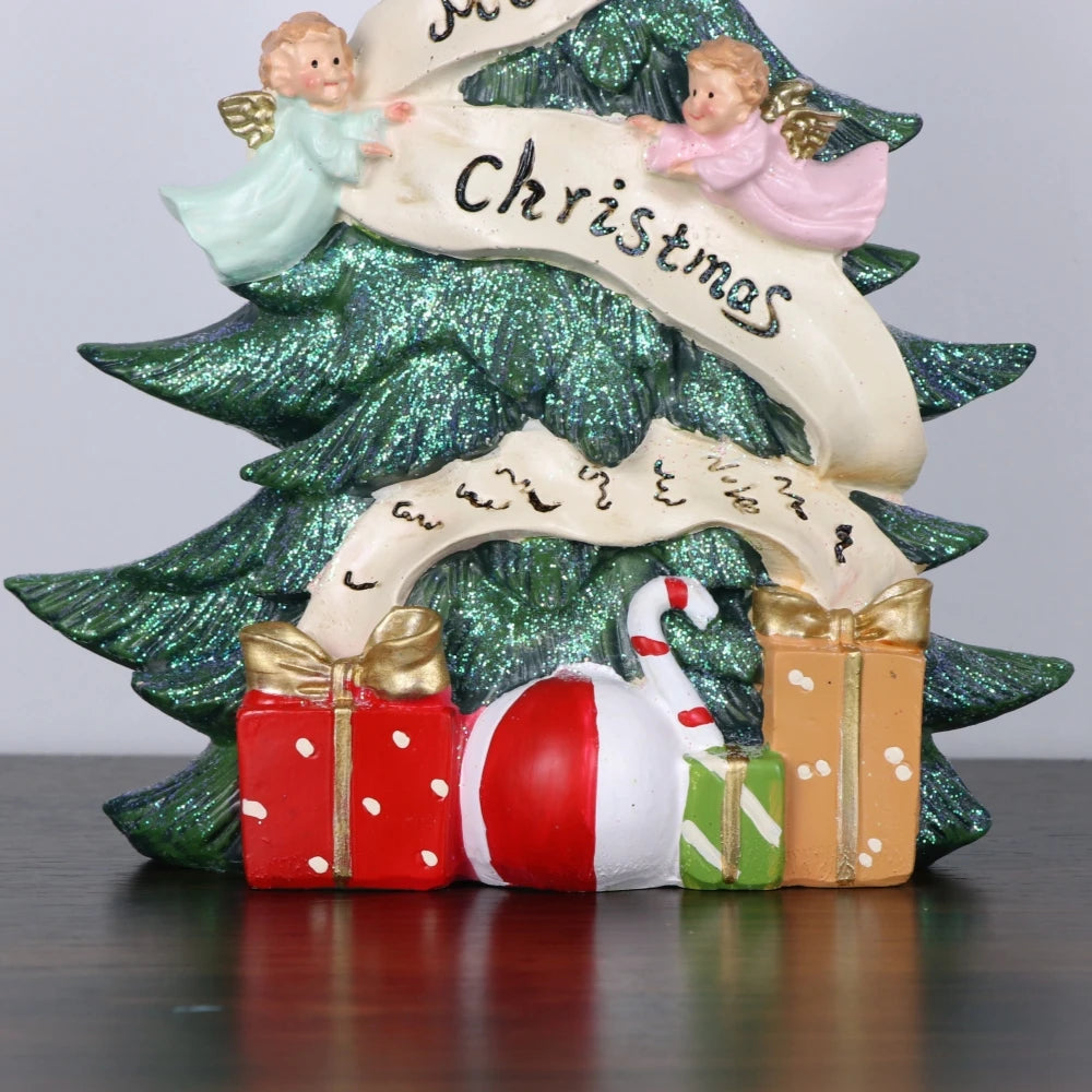 Angel Christmas Tree Resin Ornament — Elegant Holiday Figurine Decor