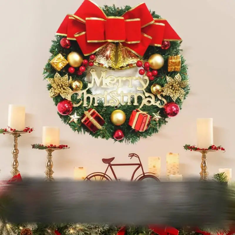 Handmade Christmas Wreath — Lush Simulation Greenery Door & Window Decoration
